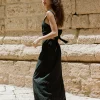 AMELIA SQUARE NECK DRESS - BLACK