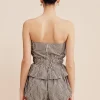 AURELIA STRAPLESS TOP - GINGHAM