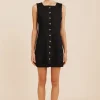 EMMA BUTTON DOWN MINI - BLACK