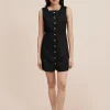 EMMA BUTTON DOWN MINI - BLACK