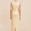 EMMA PENCIL SKIRT - DUSTY CITRON