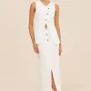 GIGI COLUMN SKIRT - IVORY