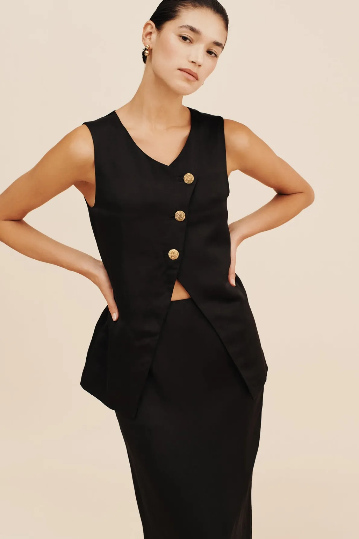 GIGI GILET - BLACK