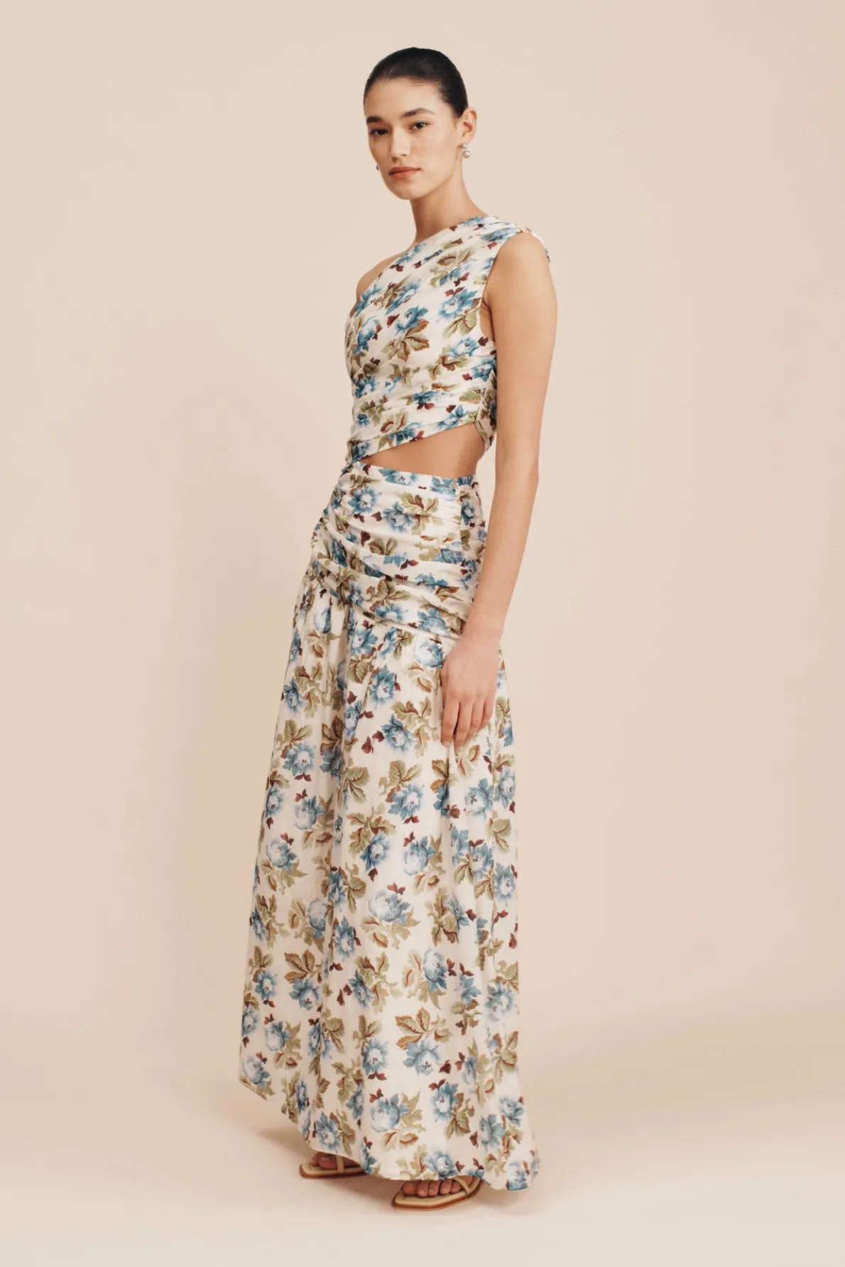 JOSLIN ONE SHOULDER DRESS - MEADOW
