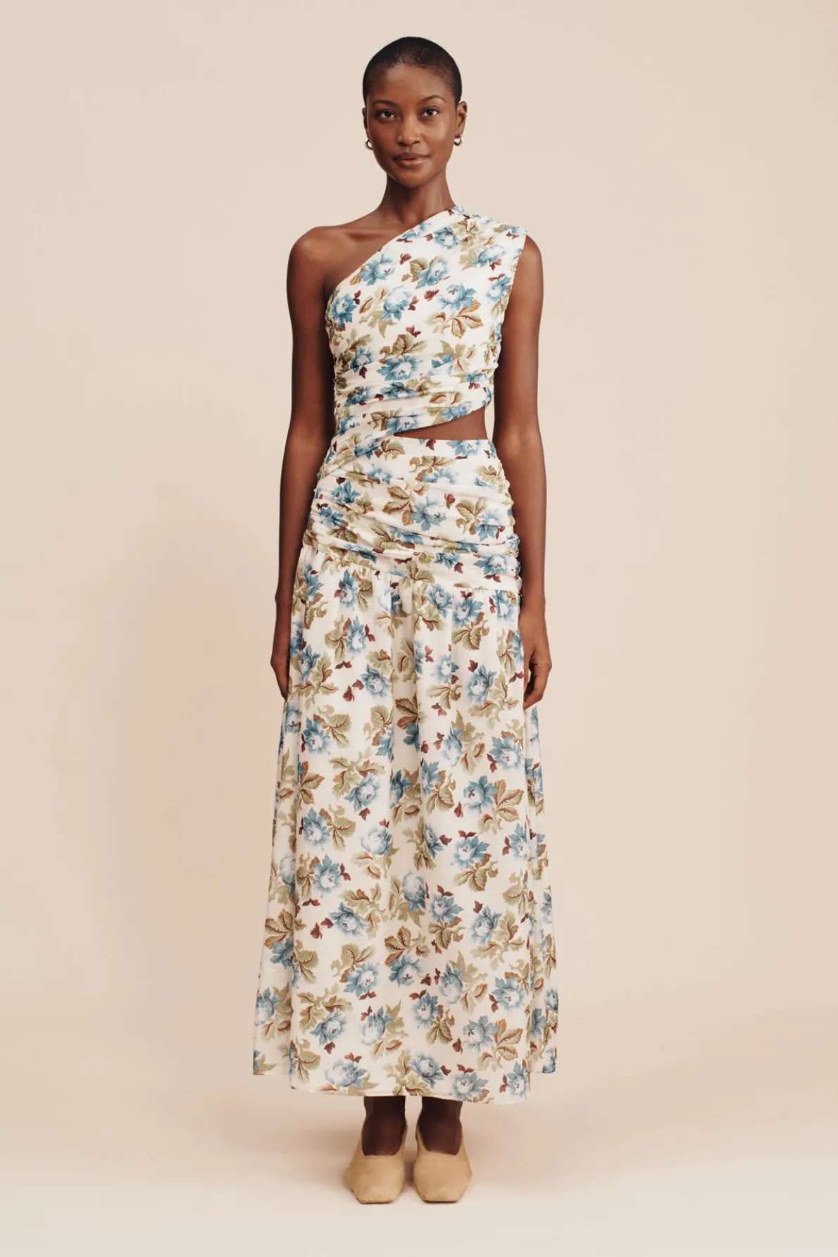 JOSLIN ONE SHOULDER DRESS - MEADOW