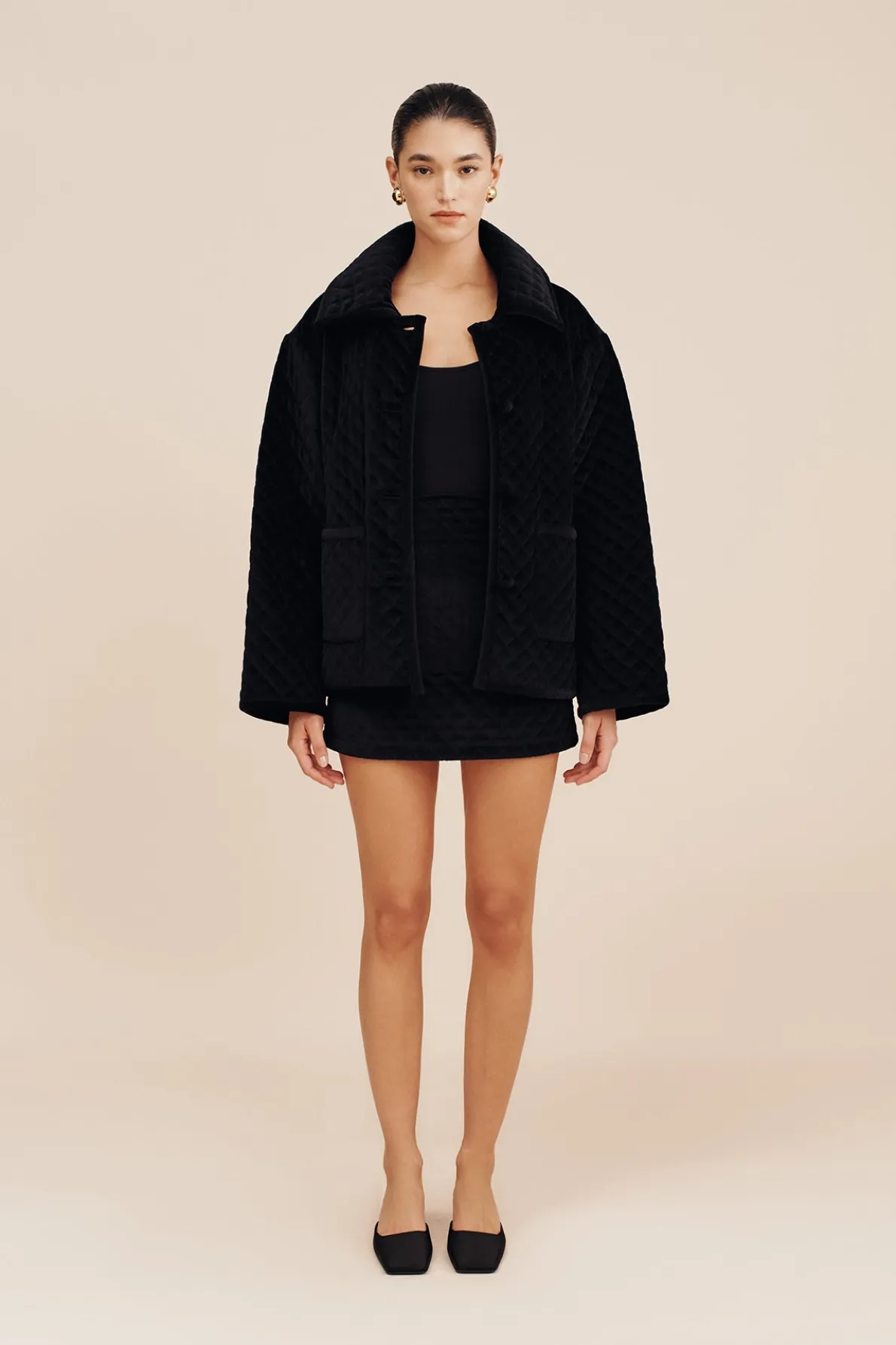 MARLEY JACKET - BLACK VELVET