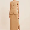 NANCY PENCIL SKIRT - WALNUT