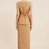 NANCY PENCIL SKIRT - WALNUT