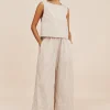 VIVIAN PANT - BEIGE STRIPE