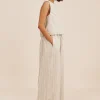 VIVIAN PANT - BEIGE STRIPE